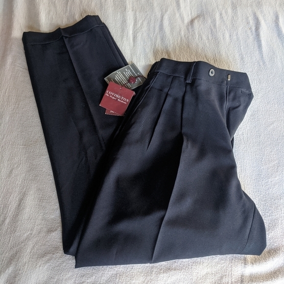 Navy Blue Men's Dress Pants - Picture 4 of 6
